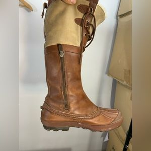 UGG Elsa Winter Lace-Up Waterproof Brown Boots with Faux Fur Lining sz 37